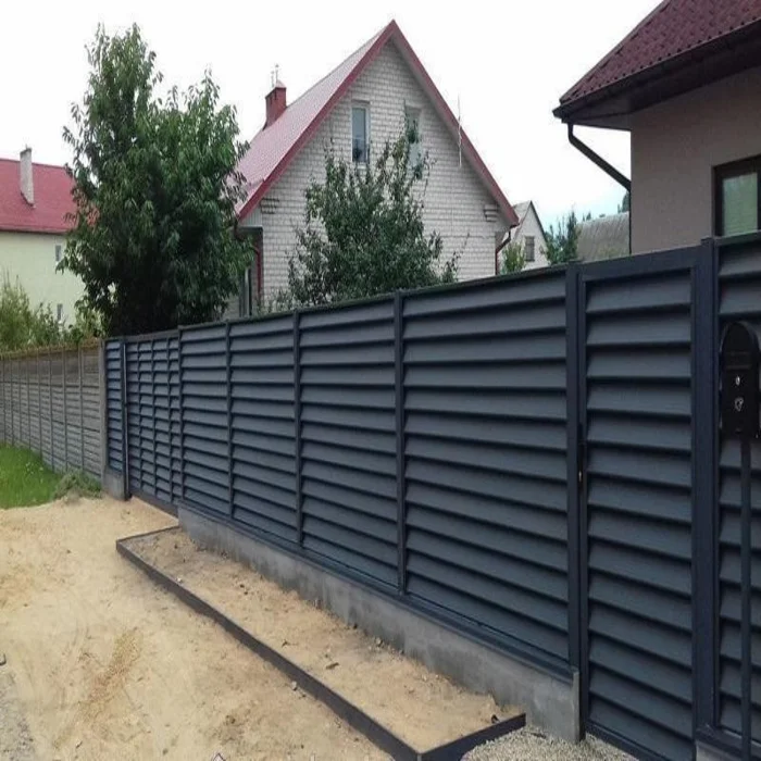 забор-жалюзи серый